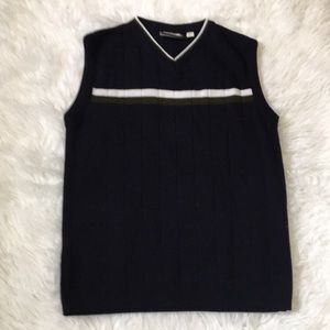 Bugle Boy V-neck Sweater Vest Dark Navy L